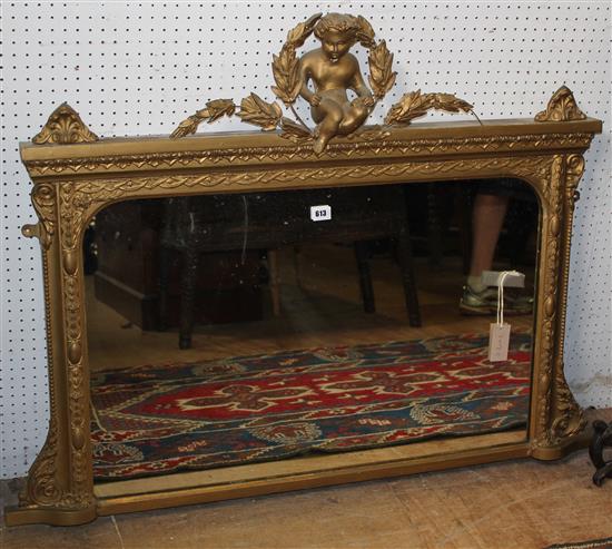 Victorian giltwood overmantel mirror